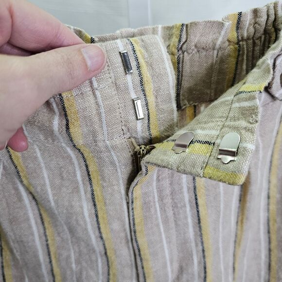 Definitions by d. jeans Striped Flowy Linen Shorts Size Medium - Picture 6 of 10